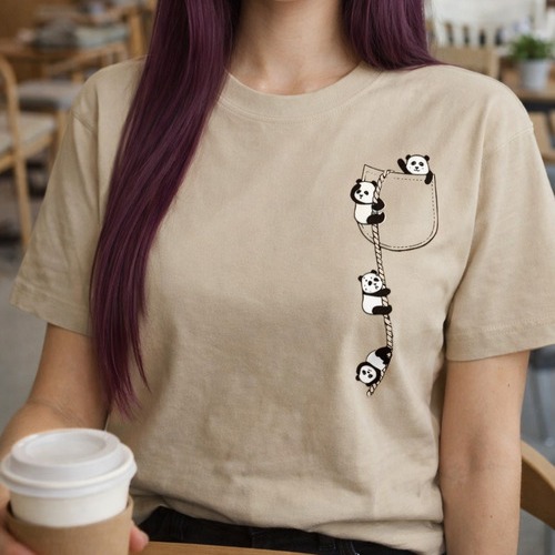 Kaori Moda - Camiseta verano Panditas Caqui